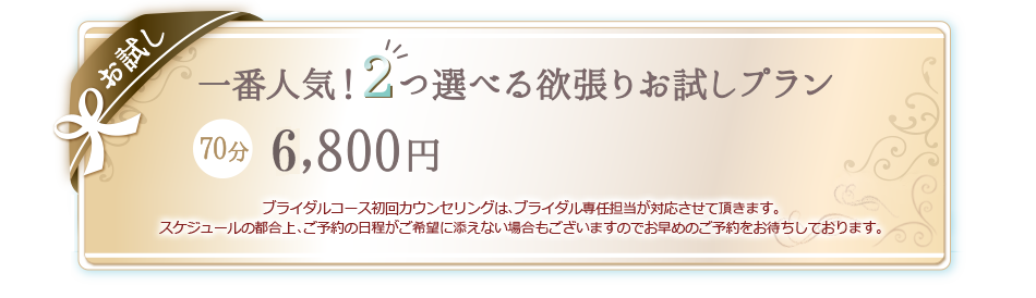 一番人気！2つ選べる欲張りお試しプラン　初回限定特別価格