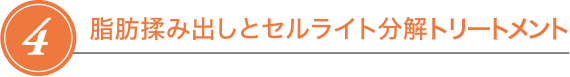 STEP4 脂肪揉み出しとセルライト分解施術