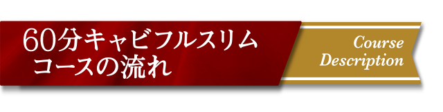 60分キャビフルスリム【速攻痩身】コースの流れ